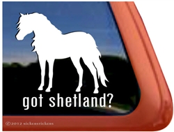 Shetland Pony Horse Trailer Window Decal