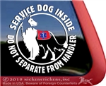 Collie Service Dog Window Decal