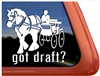 Clydesdale Draft Driving Horse Trailer Window Decal