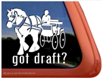 Clydesdale Draft Driving Horse Trailer Window Decal