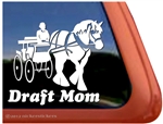 Clydesdale Draft Driving Horse Trailer Window Decal