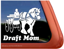 Clydesdale Draft Driving Horse Trailer Window Decal