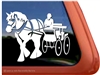 Clydesdale Draft Driving Horse Trailer Window Decal