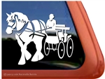 Clydesdale Draft Driving Horse Trailer Window Decal