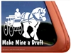 Clydesdale Draft Driving Horse Trailer Window Decal