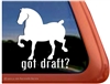 Percheron Horse Trailer Window Decal