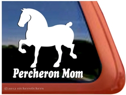 Percheron Horse Trailer Window Decal