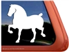 Percheron Horse Trailer Window Decal