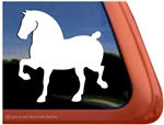 Percheron Horse Trailer Window Decal