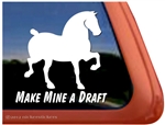 Percheron Horse Trailer Window Decal