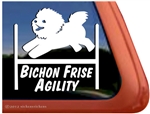 Bichon Frise Agility Dog Window Decal