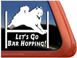 Samoyed Agility Dog Window Decal