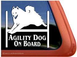 Samoyed Agility Dog Window Decal