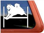 Samoyed Agility Dog Window Decal