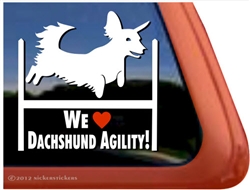 Dachshund Agility Dog Window Decal