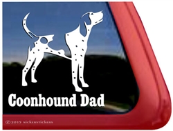 Coonhound Dad Dog Car Truck RV Window Decal Stickers