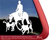 Foxhunt Foxhounds and Horse Trailer Window Decal