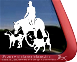 Foxhunt Foxhounds and Horse Trailer Window Decal