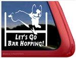 Boston Terrier Agility Dog Window Decal