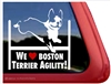 Boston Terrier Agility Dog Window Decal