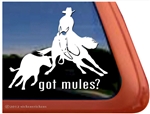 Mule Cutting  Window Decal