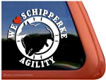 Schipperke Agility Dog Window Decal