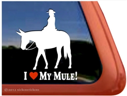 Saddle Mule Window Decal