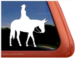 Custom Saddle Mule Trail Riding Western Pleasure Car Truck Trailer RV Window Decal Sticker