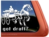 Belgian Draft Driving Horse Trailer Window Decal