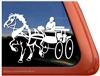 Belgian Draft Driving Horse Trailer Window Decal