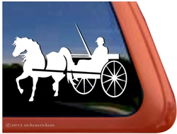 Morgan Horse Arabian Horse Driving Vinyl Window Decal