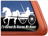 Horse Driving Horse Trailer Window Decal