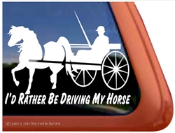 Horse Driving Horse Trailer Window Decal