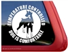 Temperature Controlled Dog is Comfortable Doberman Dog Car Truck RV Window Decal Sticker