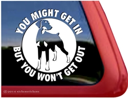 Guard Dog Doberman Car Truck RV Window Decal Sticker