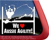 Australian Shepherd Agility Dog Window Decal