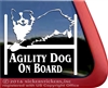 Agility Dog on Board Australian Shepherd Agility Dog Window Decal
