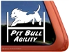 Pit Bull Agility Dog Window Decal