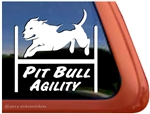 Pit Bull Agility Dog Window Decal