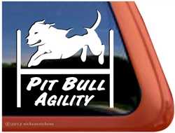 Pit Bull Agility Dog Window Decal