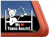 Yorkshire Terrier Agility Dog Window Decal