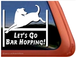 Labrador Retriever Agility Dog Window Decal