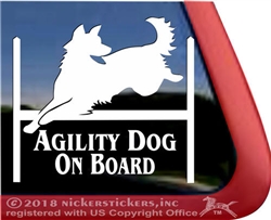 German Shepherd Agility Window Decal