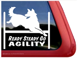 German Shepherd Agility Window Decal