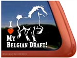 Belgian Draft Horse Trailer Window Decal