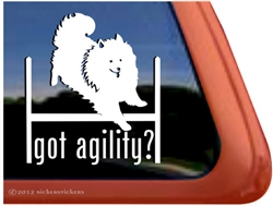 American Eskimo Dog Agility Window Decal