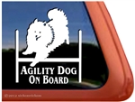 American Eskimo Dog Agility Window Decal