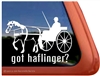 Haflinger Driving Vinyl Window Decal