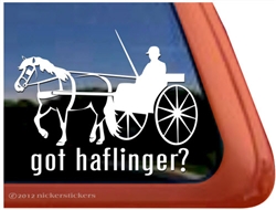 Haflinger Driving Vinyl Window Decal