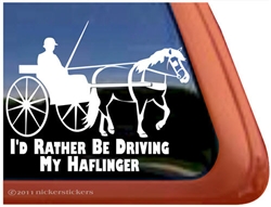 Haflinger Driving Vinyl Window Decal